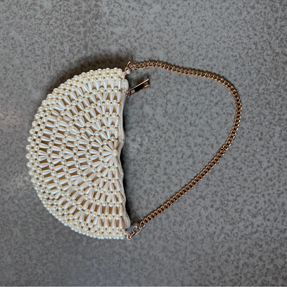 A New Day. Cream Quilted Clutch